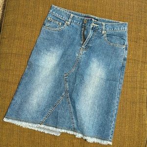 Knee Length Denim Skirt